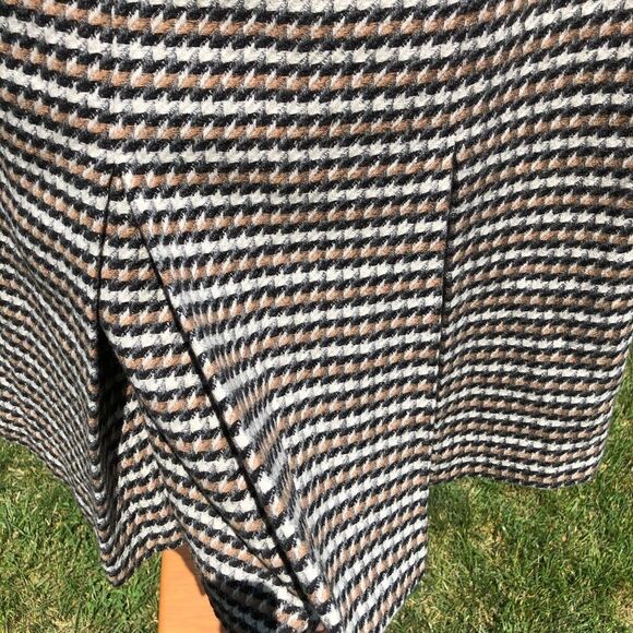 TALBOT’S A Line Pleated Herringbone Print Skirt - Picture 5 of 8